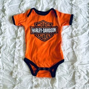 3-6 Month Harley Davidson Onesie